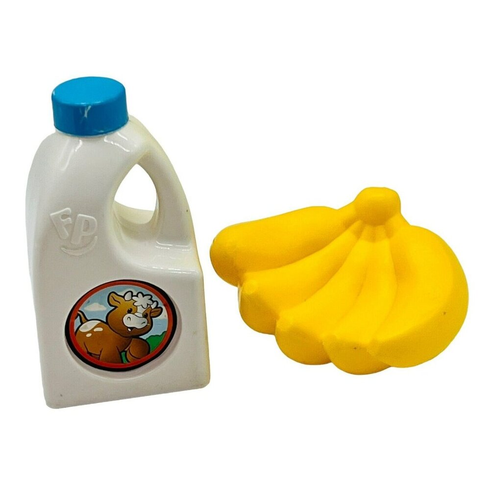 Fisher Price Milk Jug Cow Banana Bunch Fun with‎ Food Grocery Store Plastic